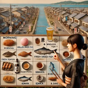 伊東温泉街 食べ歩き 朝に食べたい干物と甘味