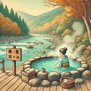 川沿いの露天風呂を日帰りで
