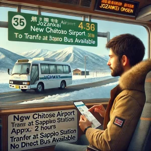 新千歳空港から定山渓温泉までバスで行くときの注意点