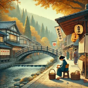 時間潰しに温泉街へ