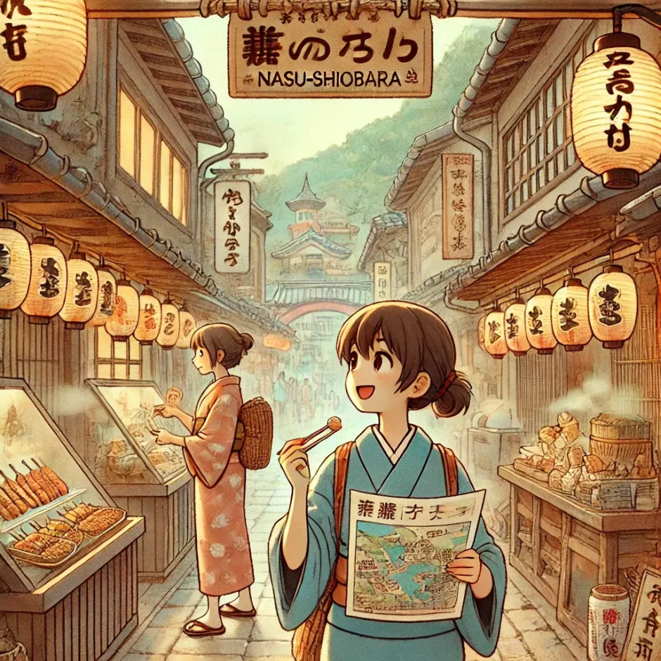 那須塩原の温泉街の食べ歩きで巡るおすすめグルメと観光コース