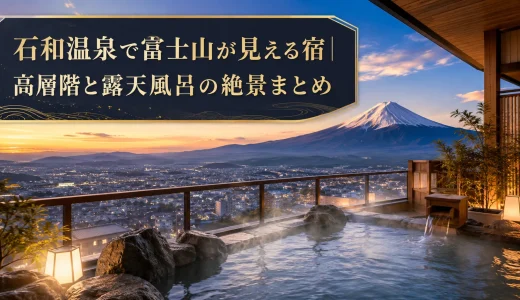 石和温泉で富士山が見える宿｜高層階と露天風呂の絶景まとめ
