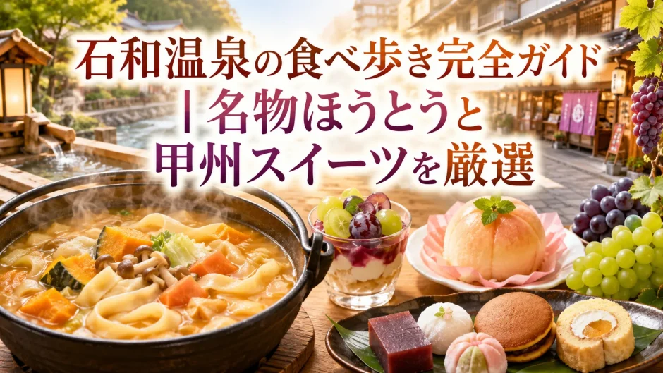 石和温泉の食べ歩き完全ガイド｜名物ほうとうと甲州スイーツを厳選