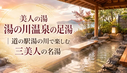 美人の湯 湯の川温泉の足湯｜道の駅湯の川で楽しむ三美人の名湯